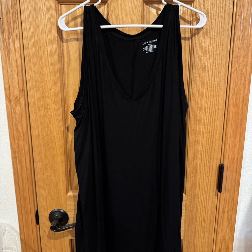 Lane Bryant Black Tank Top with Scoop Neck